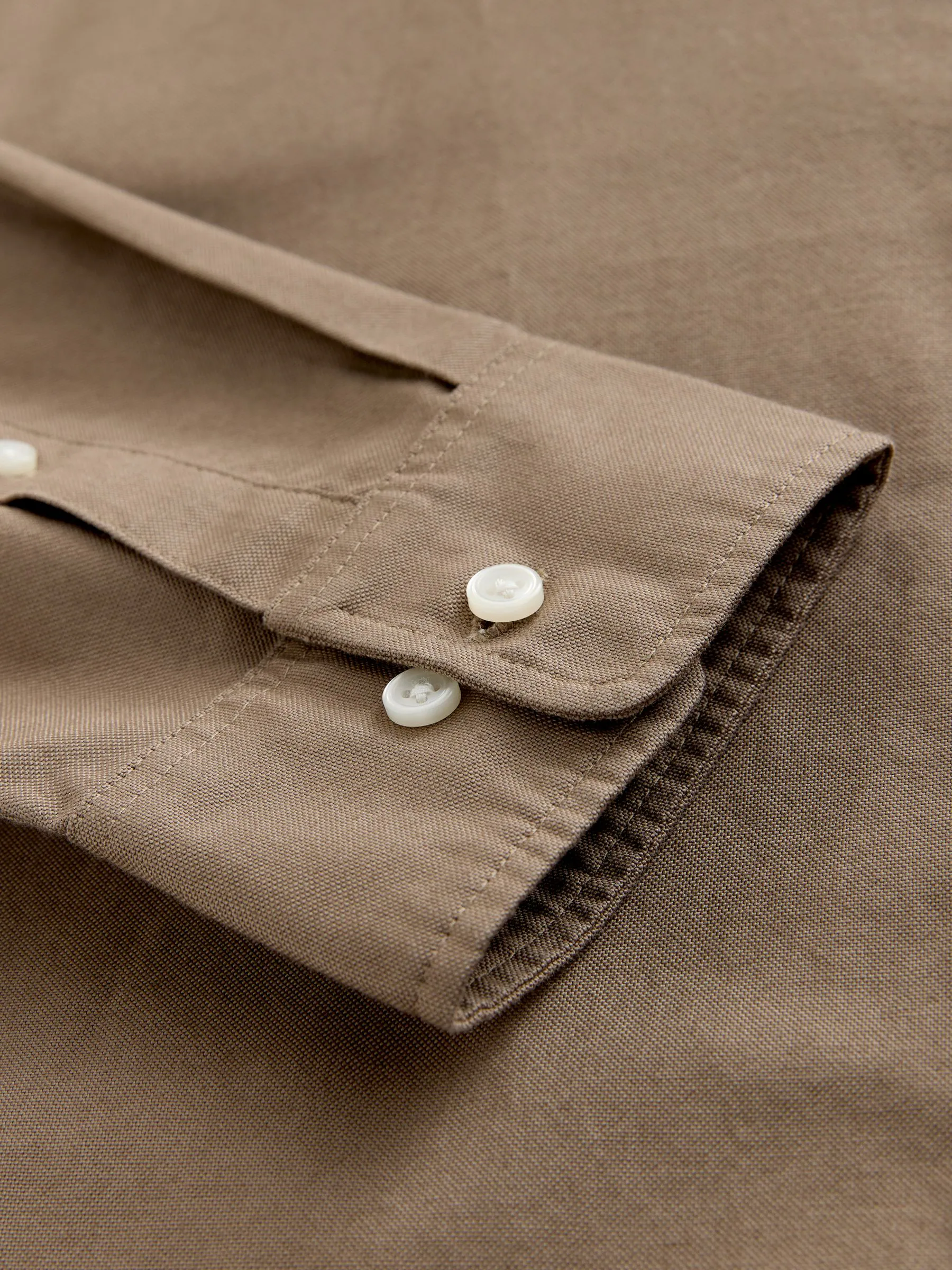 Pastel geel naturel - Slim Fit - Oxford-hemd met lange mouwen