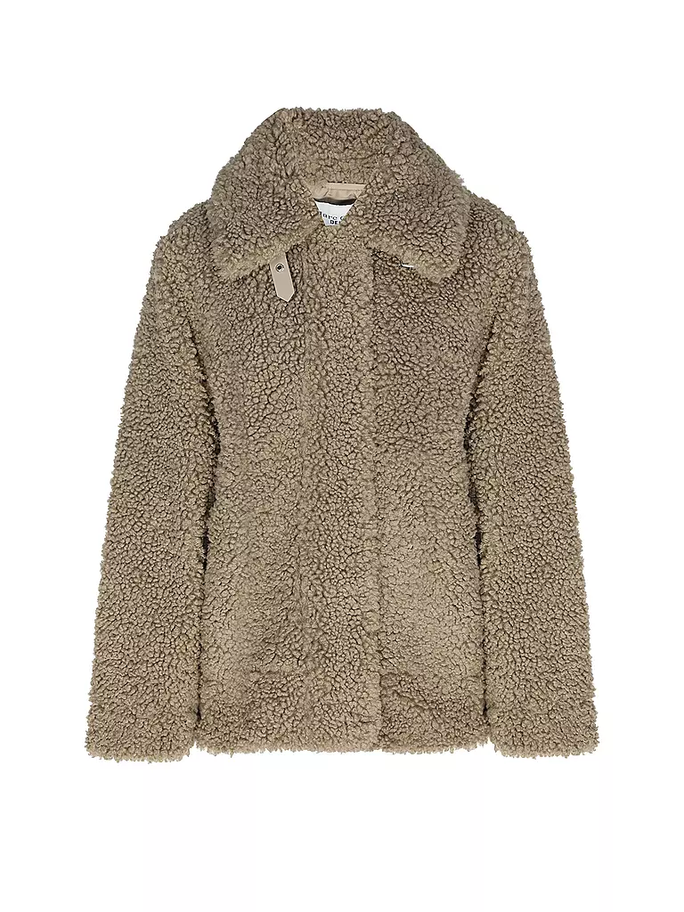 MARC O' POLO DENIM Jacke in Felloptik  braun