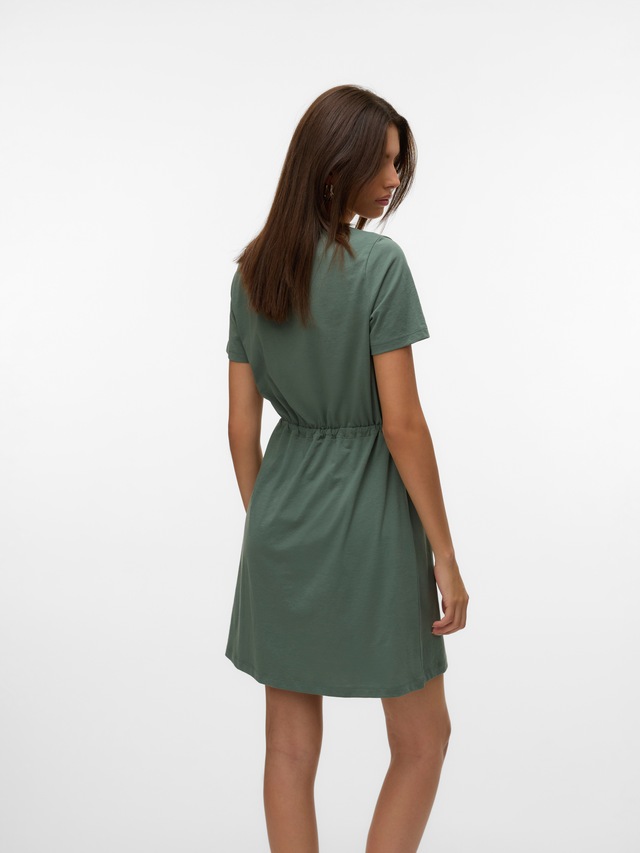 Vero Moda Shirtkleid »VMLUNA SS SHORT STRING DRESS JRS NOOS« Sommerkleid,