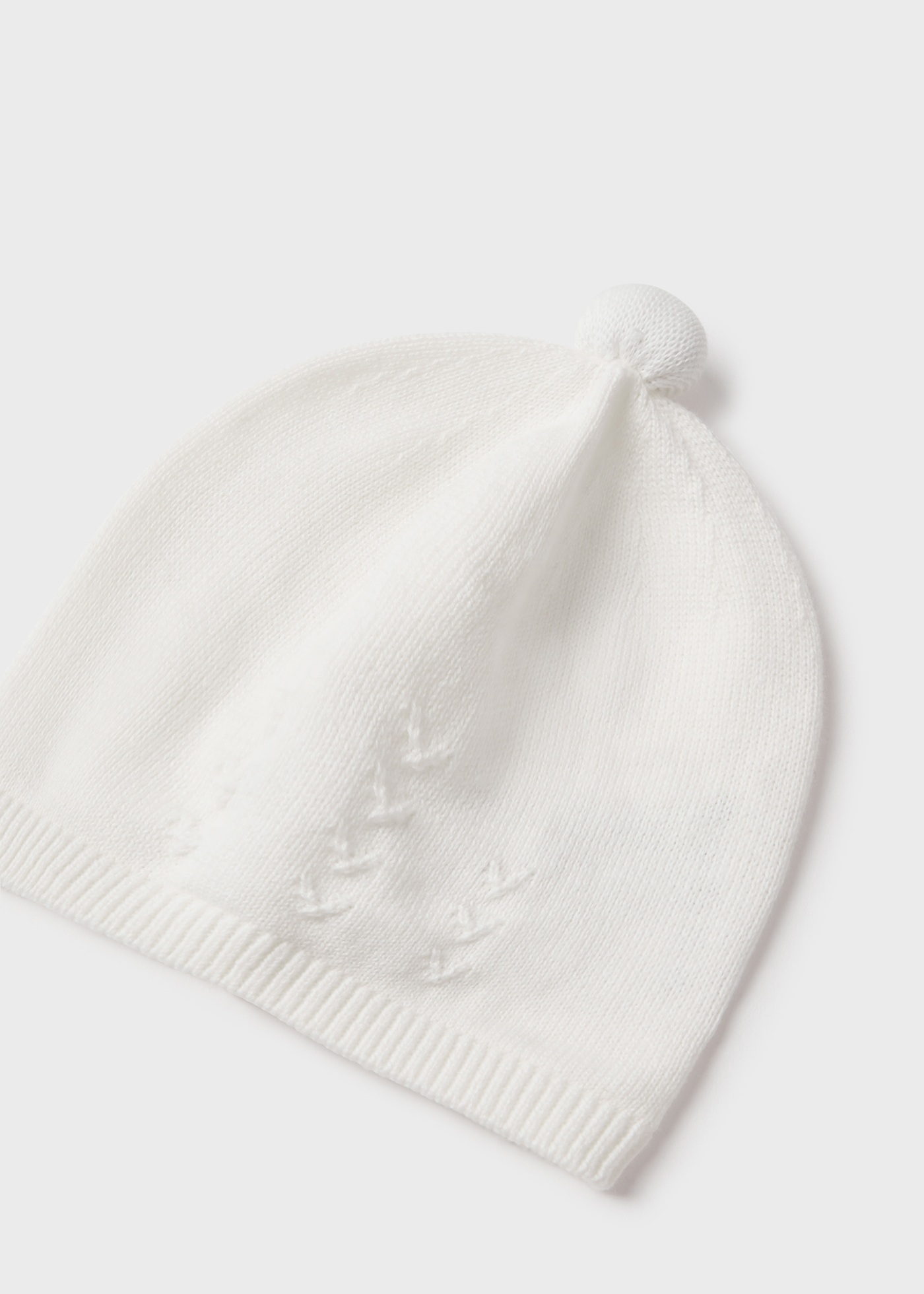 Gorro de malha Better Cotton para recém-nascidos, branco-creme