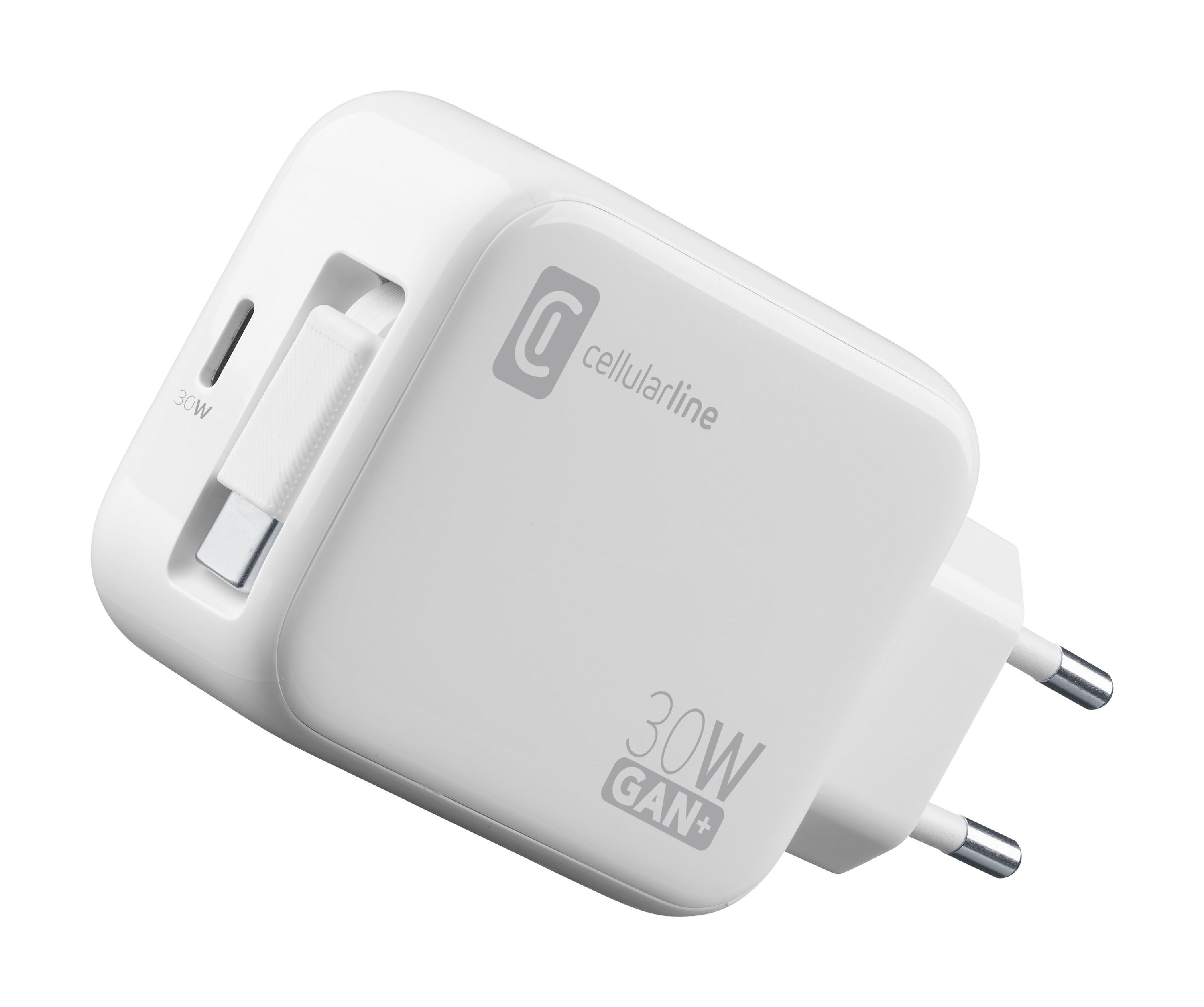 (30W) GaN Retractable USB C Ladegerät Power Delivery Netzteil   USB C Ladekabel (ACHROLLUSBCGAN30WW) - Weiss