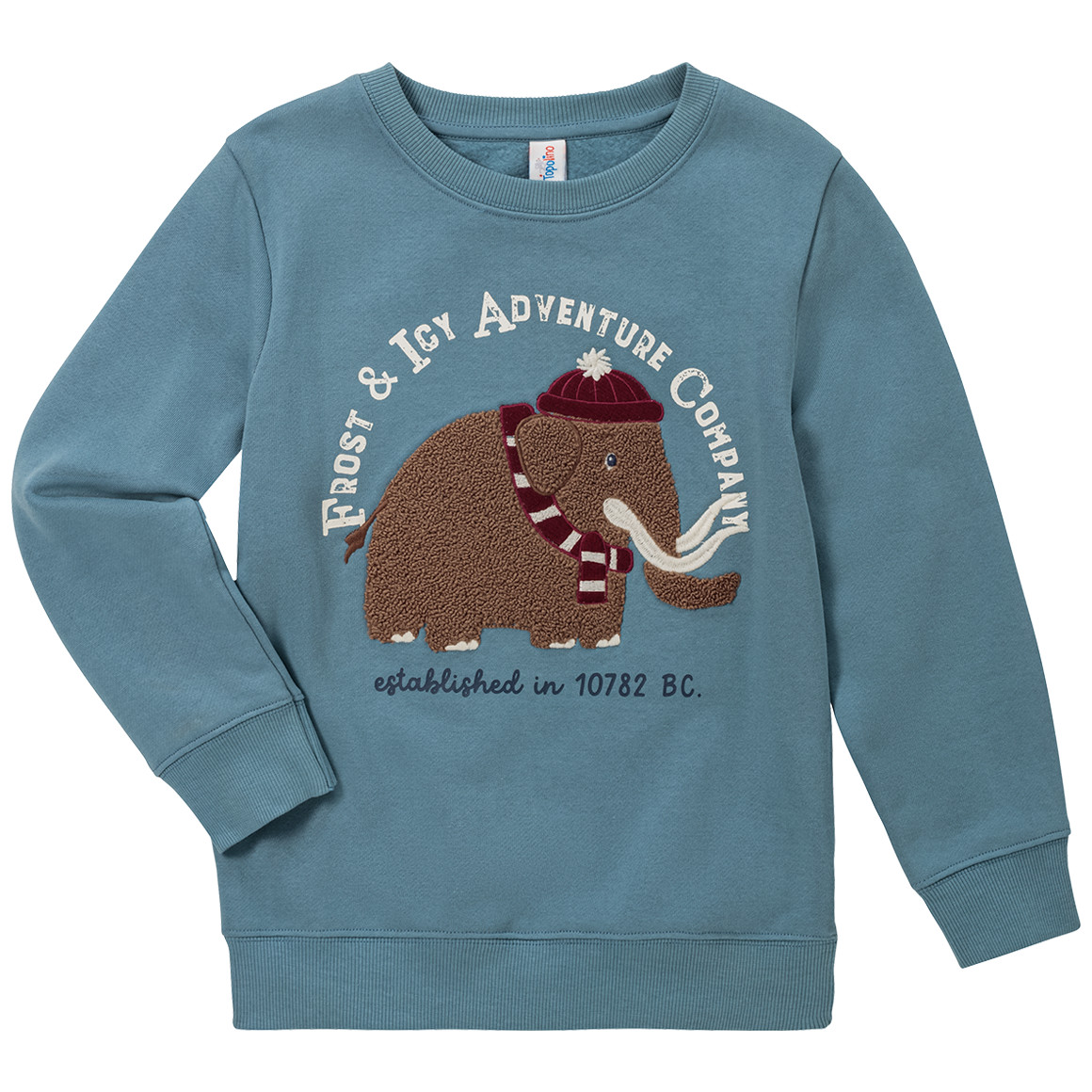 Topolino Kinder Sweatshirt mit Frottee-Applikation blau