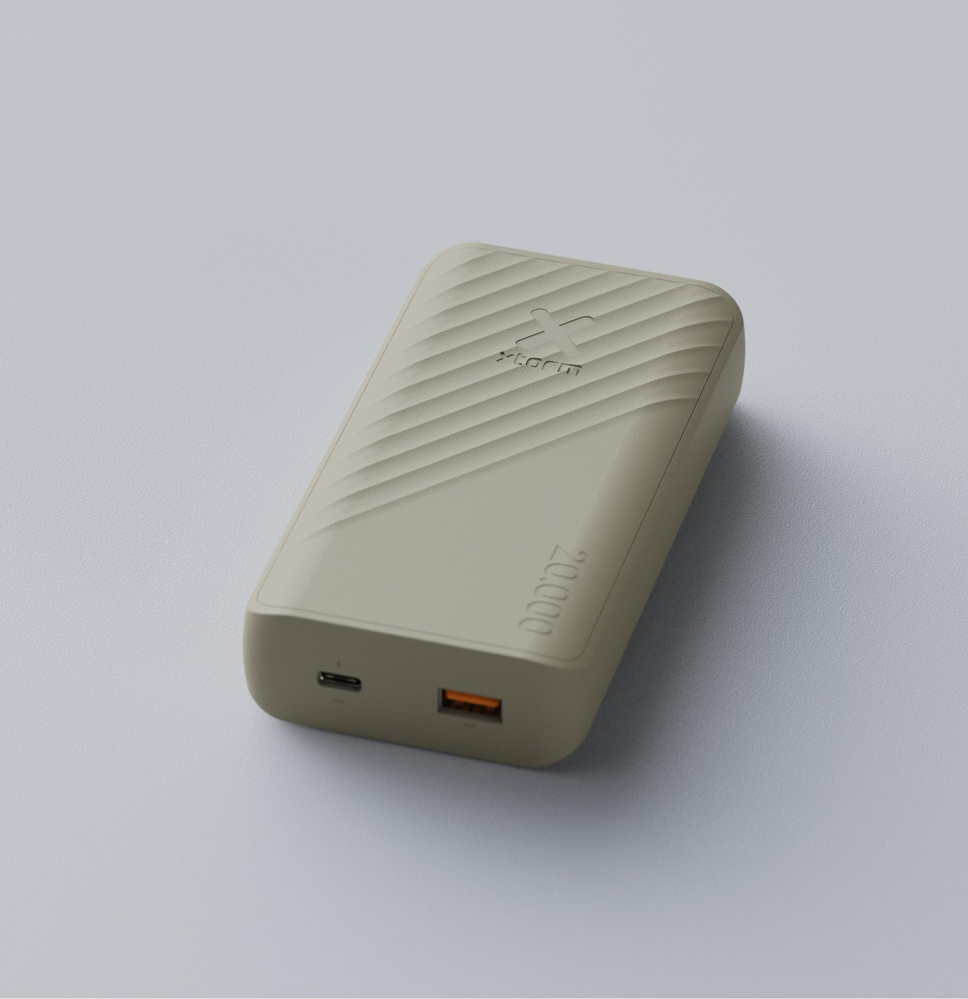 (15W) 20000mAh Go2 Series USB C / USB A Powerbank Fast Charge Ladegerät (XG2202) - Clay