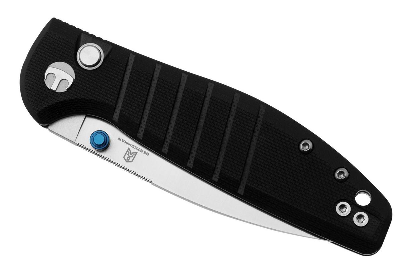 Bestechman Goodboy Jr BMK10A D2, Black G10 zakmes, Keanu design