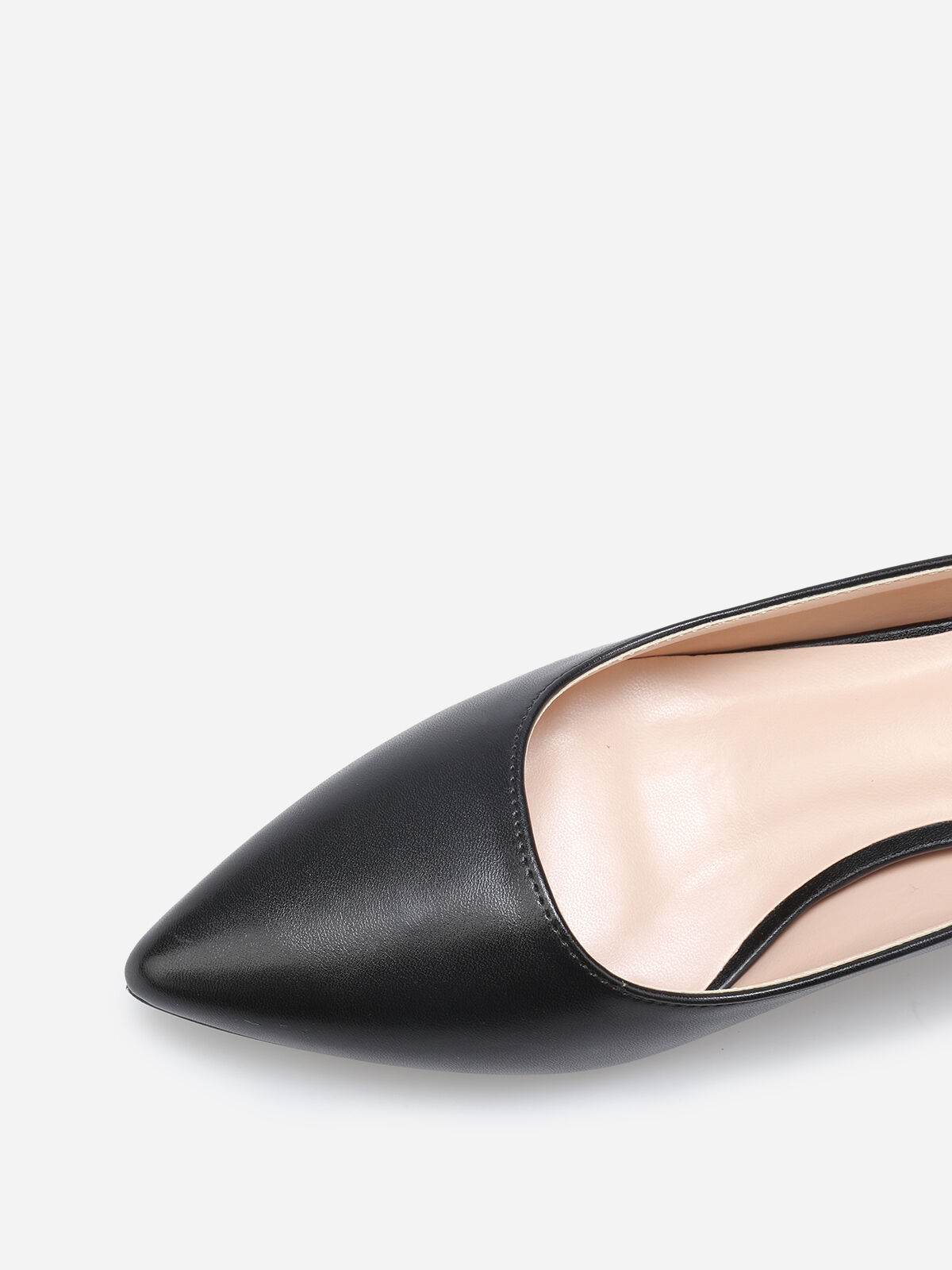 Escarpins pointus kitten heel- Noir