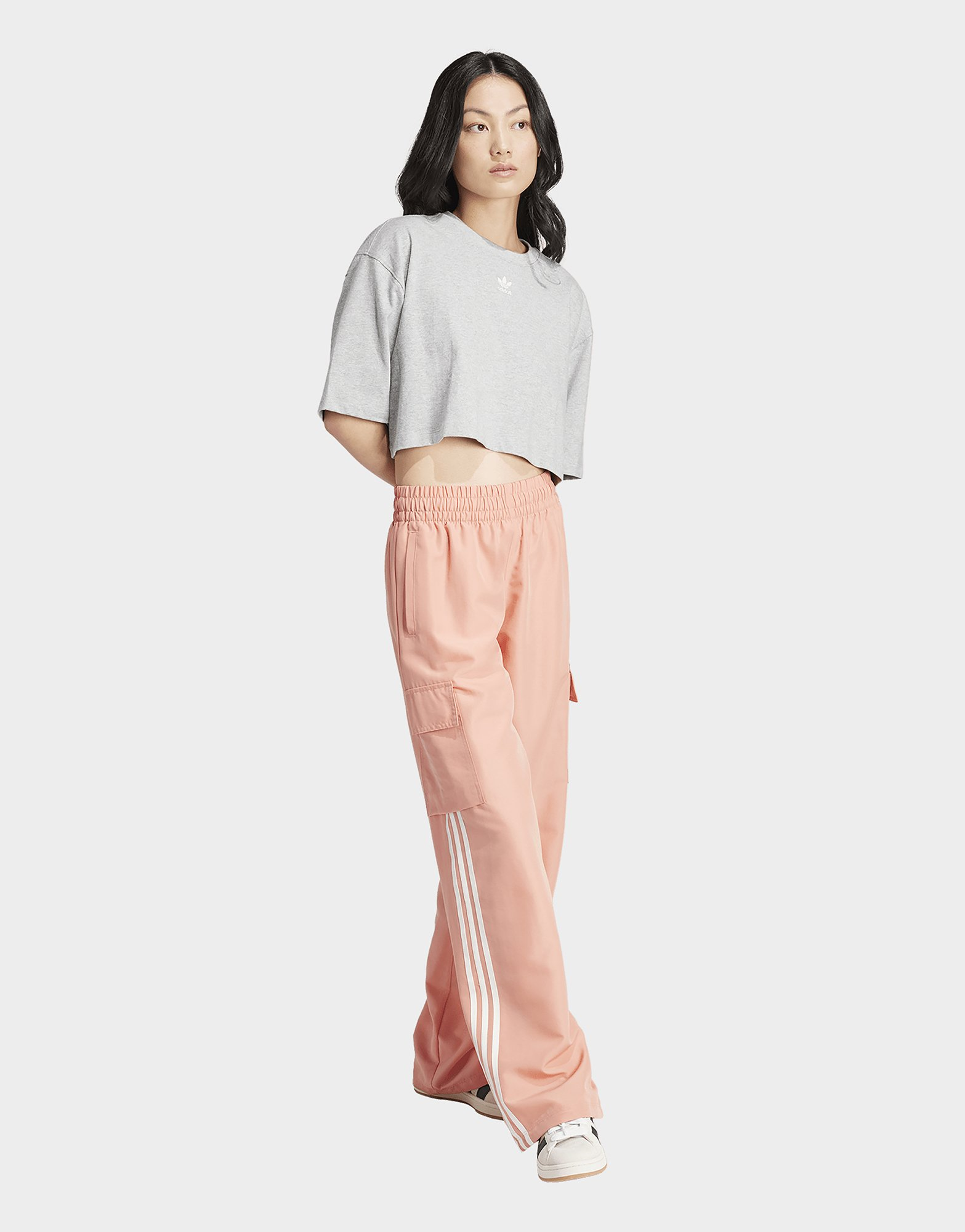 adidas Originals Pantalon Cargo Wide Leg 3 bandes Femme