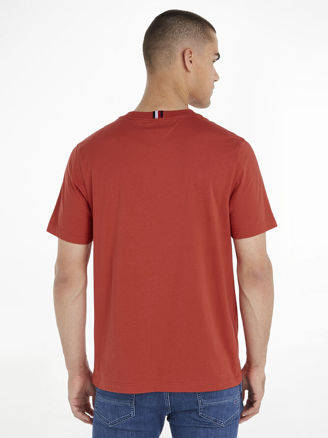 Tommy Hilfiger HILFIGER CHAINSTITCH TEE Terra red