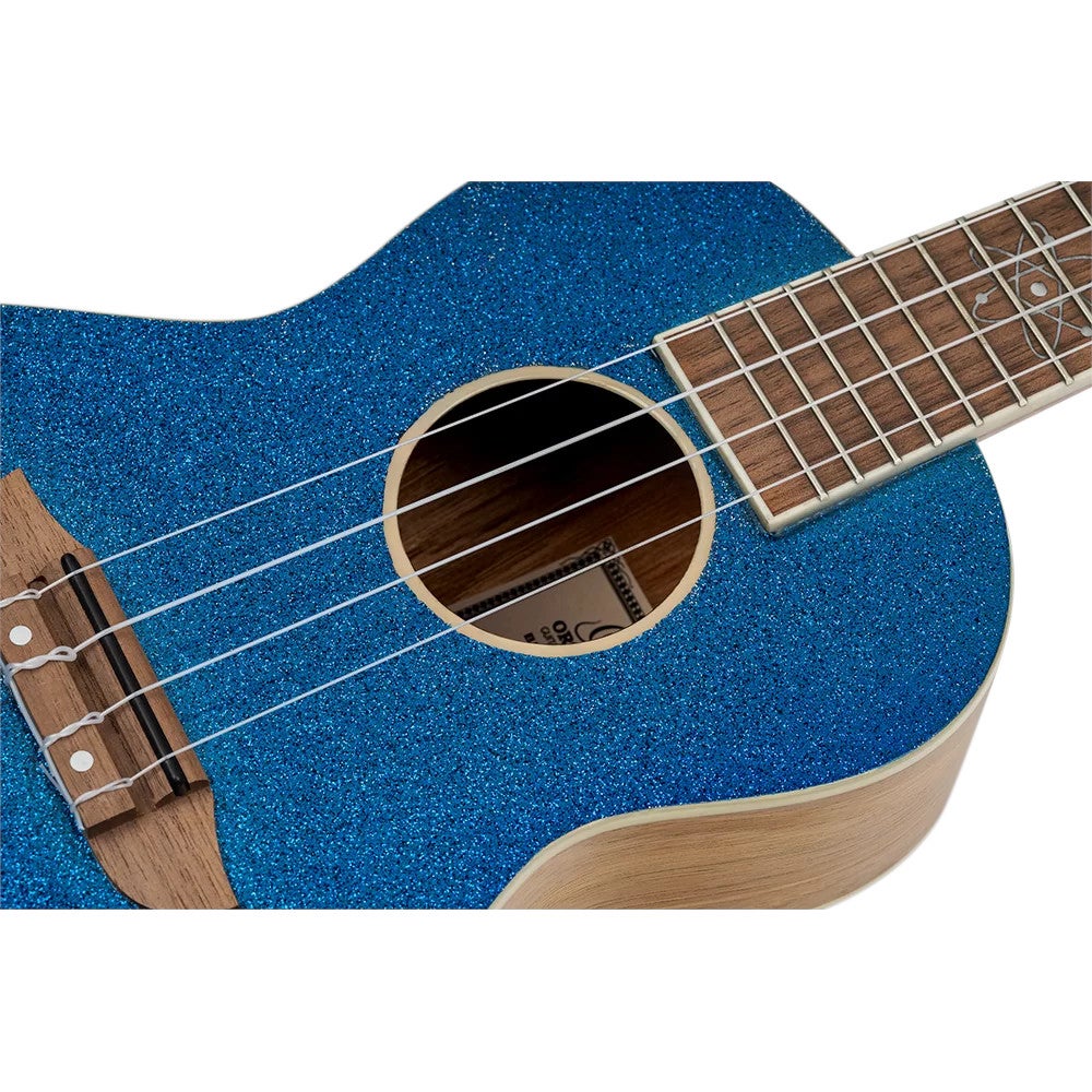 Ortega RUEL-MBL Element Series Concert Size Ukulele Metallic Blue concert ukelele met gigbag