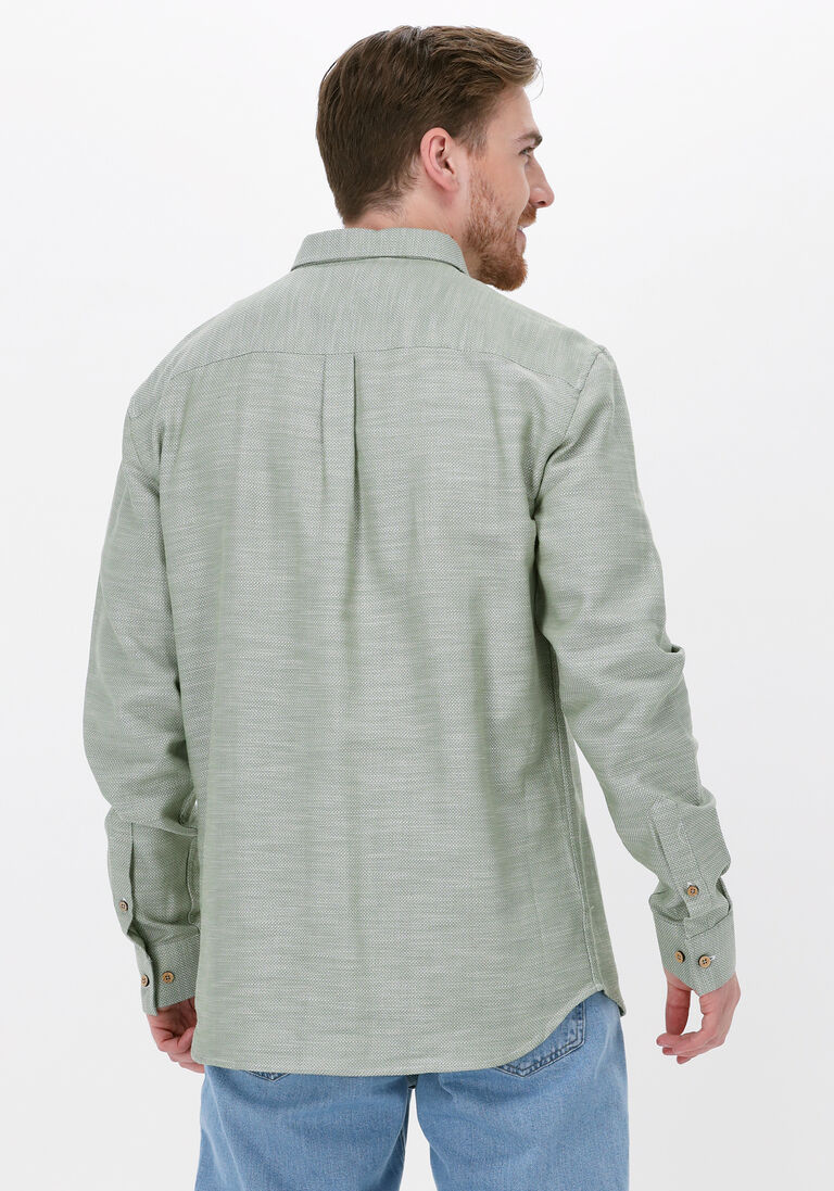 ANERKJENDT groene anerkjendt casual overhemd akkonrad structure shirt