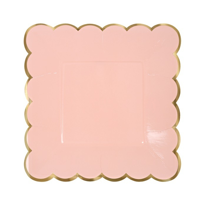 (40-tlg. Set) Einweg Geschirr Party Tisch Dekoration - Rosa / Gold