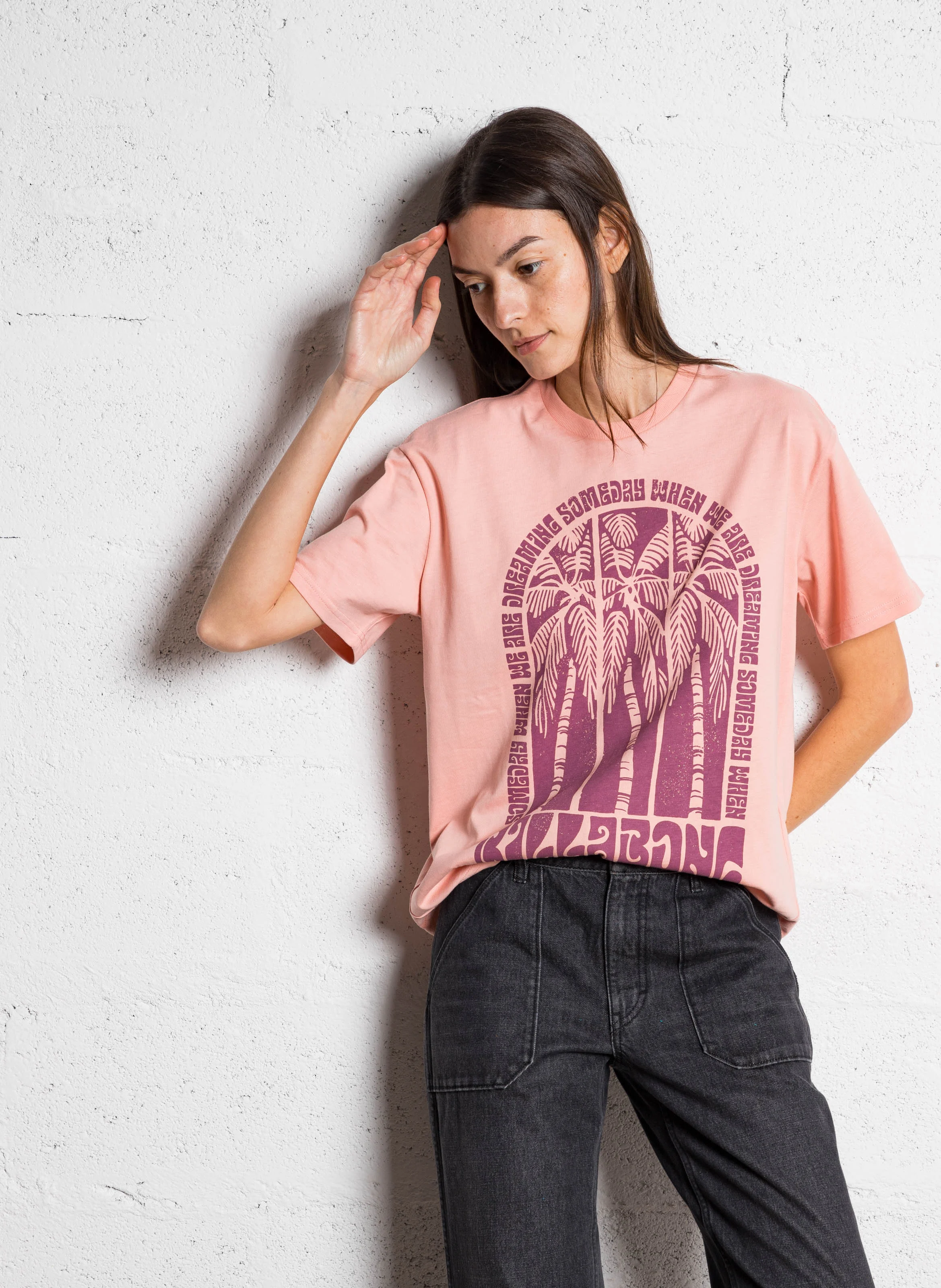 SOMEDAY DREAMS - Tee-shirt col rond en coton | Rose