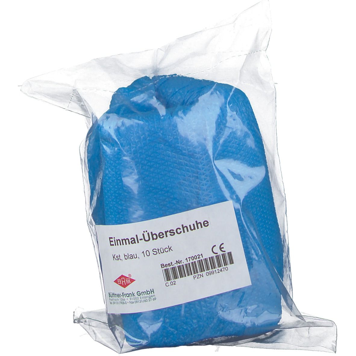 Einmal-Überschuhe aus Kunstoff blau