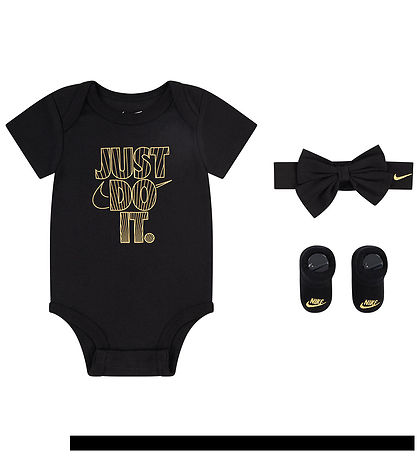 Nike Gave?ske - Futter/H?rb?nd/Body k/æ - Sort m. Guld