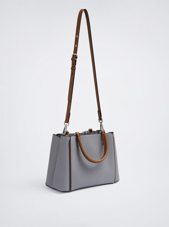Bolsa de compras com pingente removível - Azul