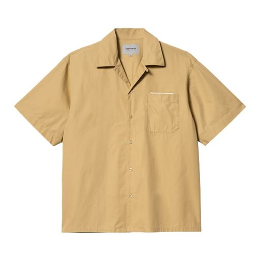 Carhartt WIP Link Script Skjorte, Bourbon/White, S