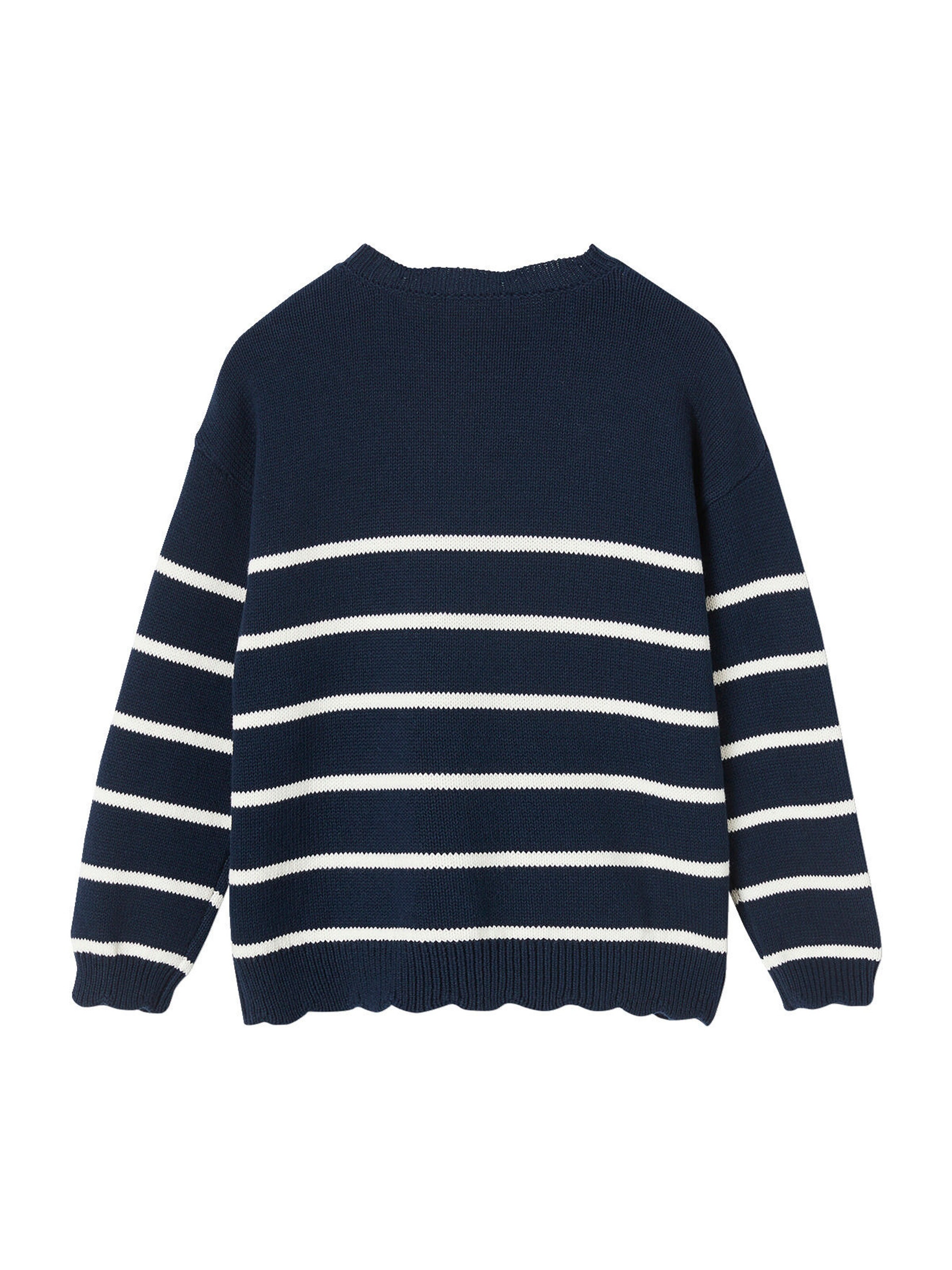 Vertbaudet Mädchen Ringelpullover marine