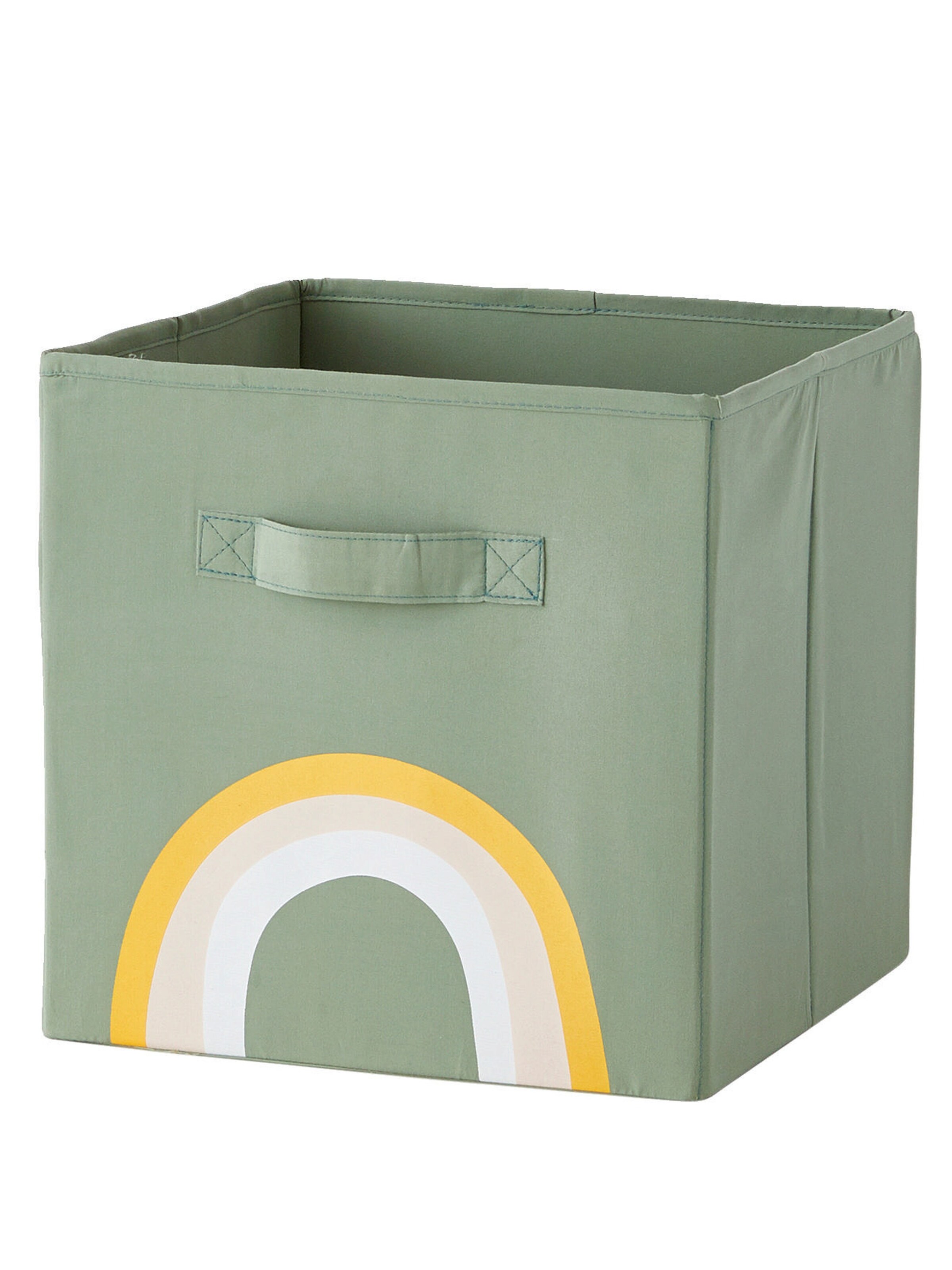 Vertbaudet Kinderzimmer 3er-Set Aufbewahrungsboxen TANSANIA orange/grün/weiß