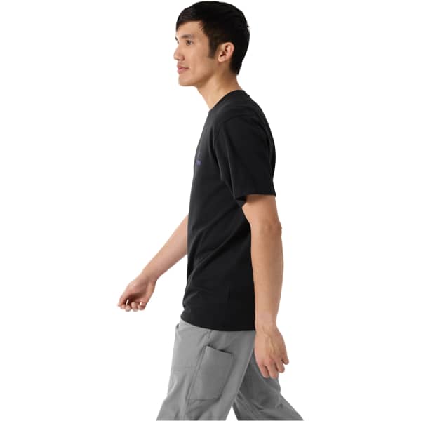 T-shirt randonnée ARC'TERYX KRAGG SL COTTON BIRD WORD SS M BLACK / ELECTRA