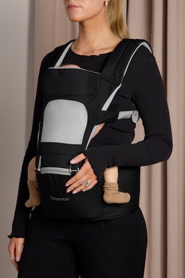 Beemoo CARE Carry Comfort Air 4-in-1 Bæresele & Hoftebærer, Black