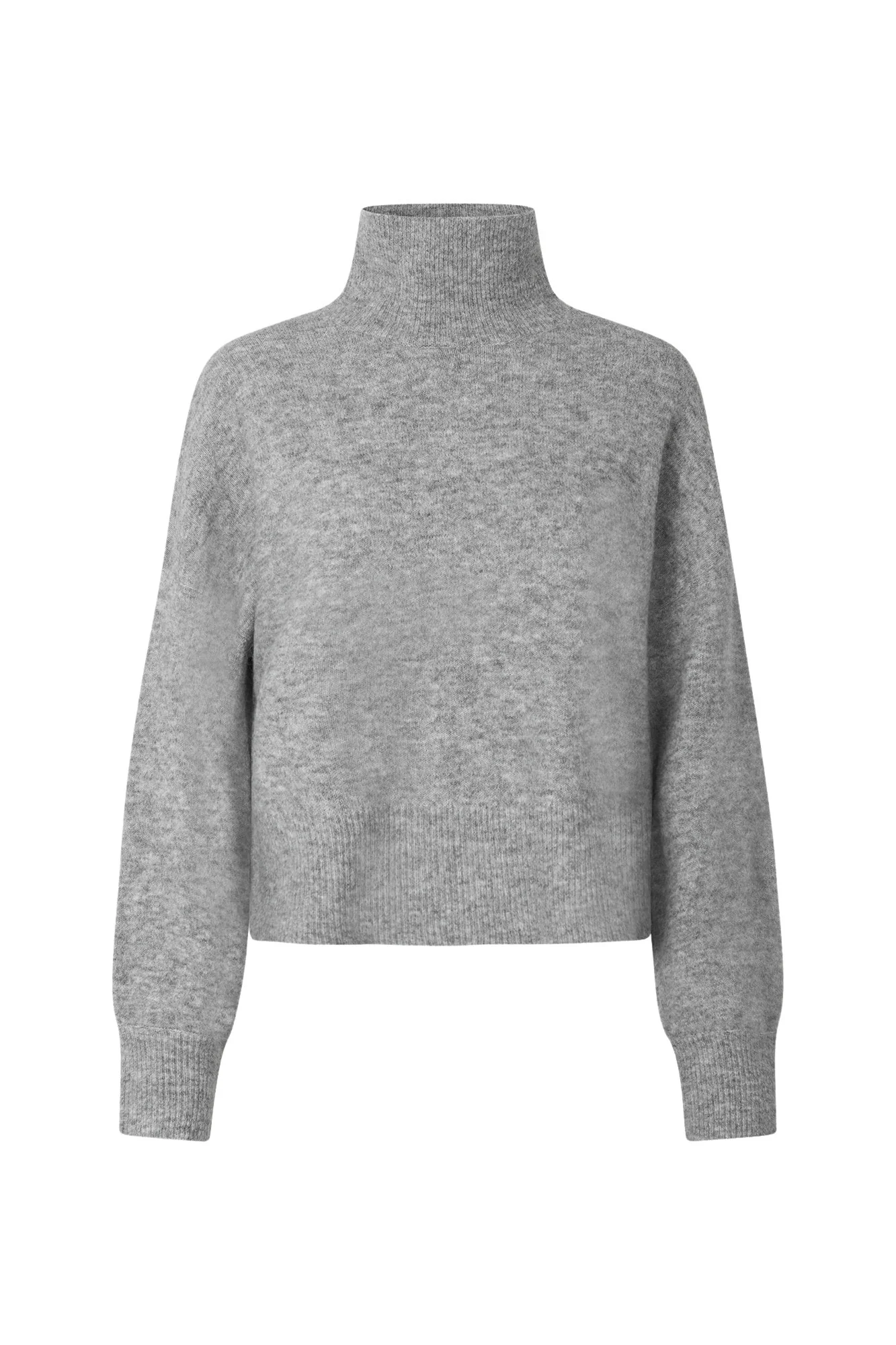 Samsøe Samsøe  Nola t-n turtleneck uldstriktrøje- Grey Mel.