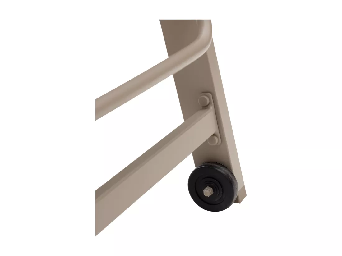 Lot de 2 bains de soleil BARBADOS en textilène taupe - aluminium taupe - HAPPY GARDEN