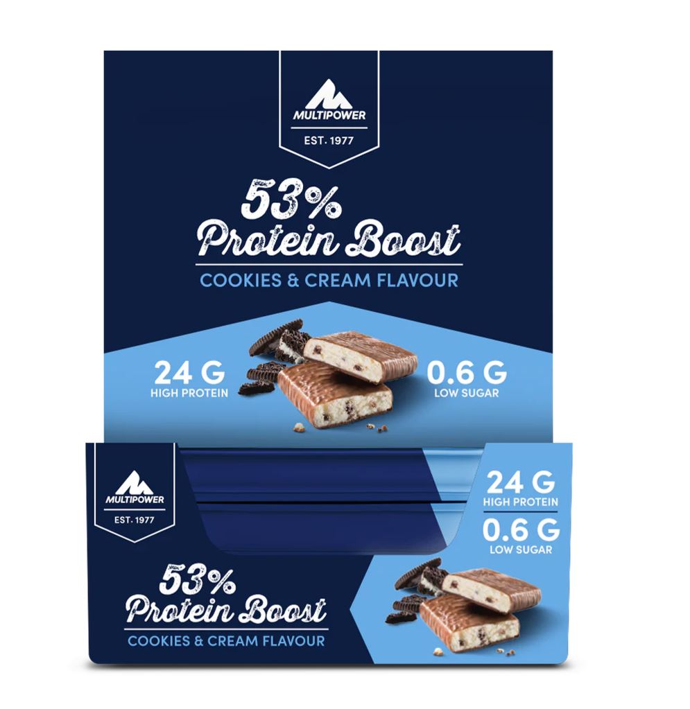 VE Multipower Proteinriegel Boost Cookies & Cream 20x45g=900g MHD:31.12.24