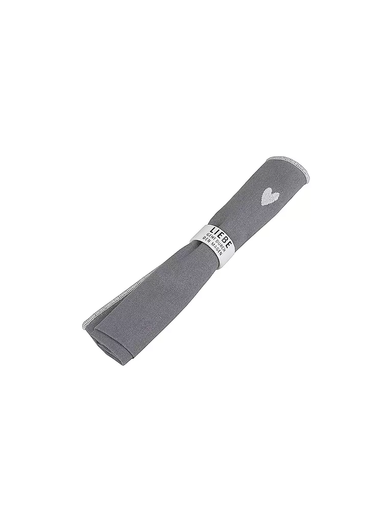 RAEDER Serviettenring 2er Set Liebe weiss