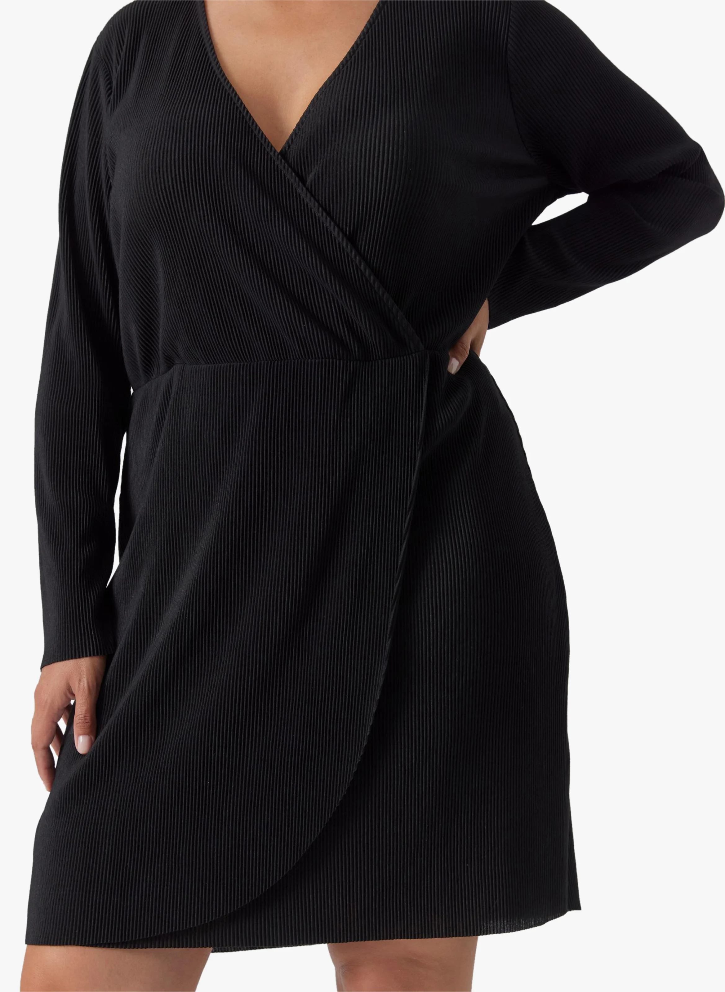 LICA - Robe courte col V| Noir