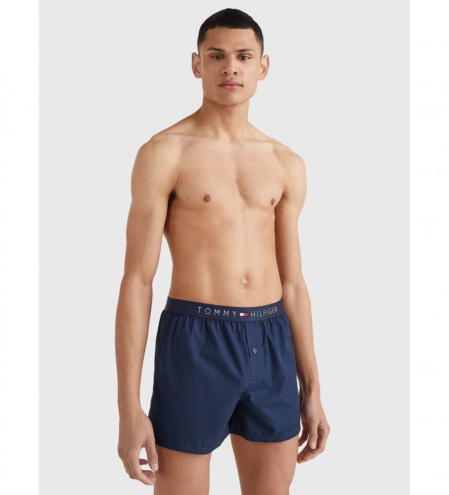 Cuecas boxer Tommy Hilfiger elegantes na cor azul marinho