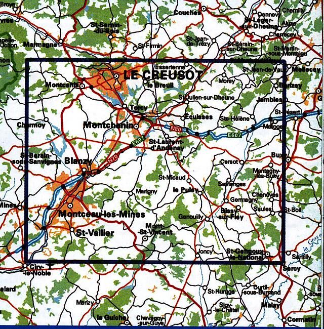 IGN - 2926 SB MONTCEAU LES MINES 1 25 000