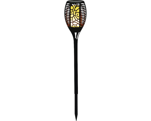 LED zaklamp Lafiora 1 st. zonne-energie buiten H 75 cm geel