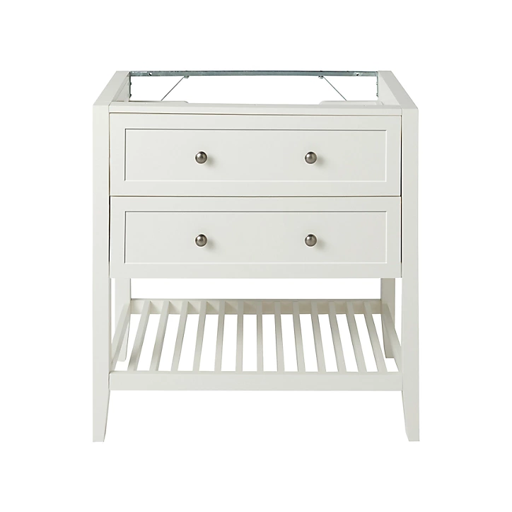 Meuble sous vasque à poser 2 tiroirs GoodHome Perma blanc 80 cm