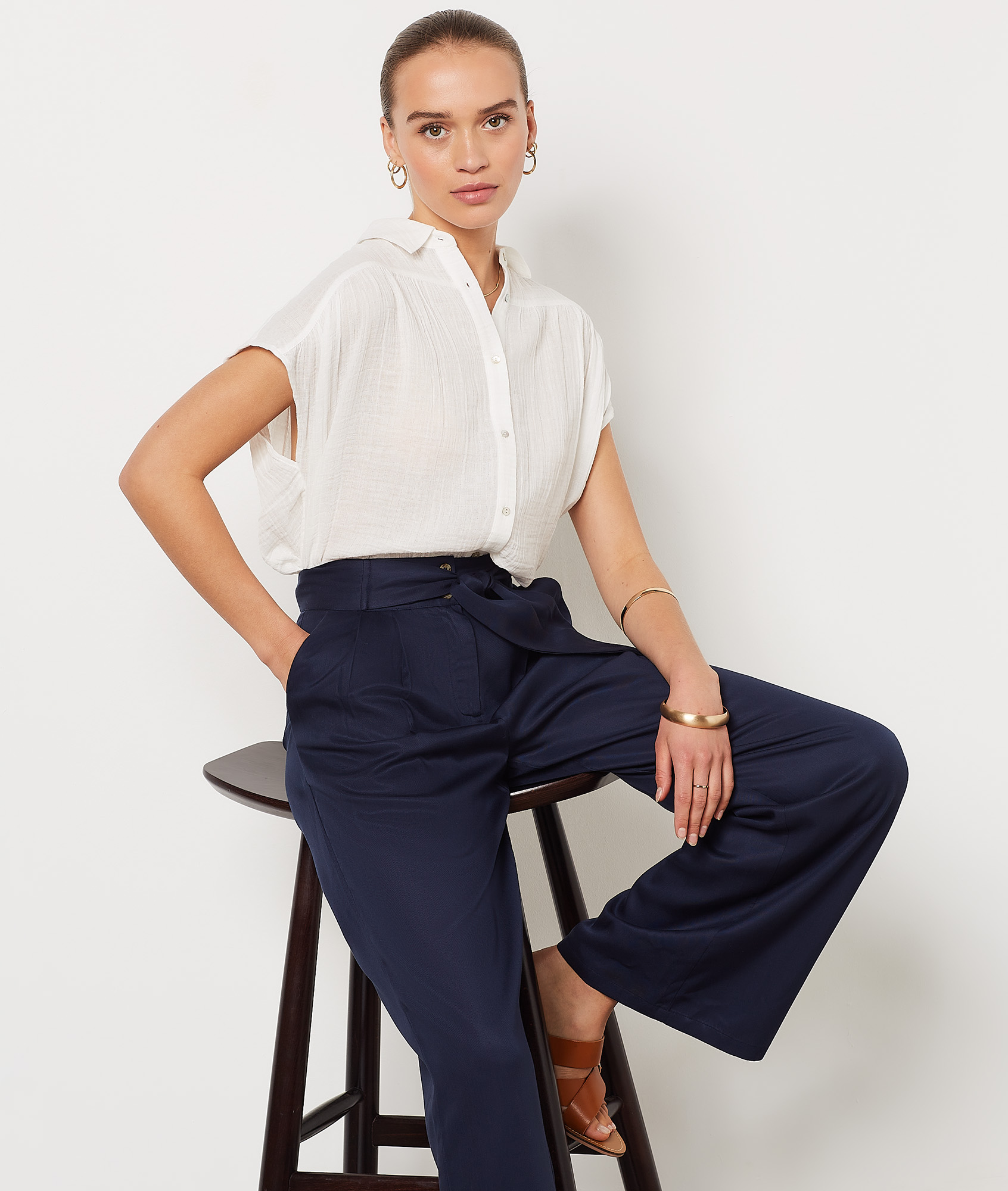 Chemise sans manches 100% coton