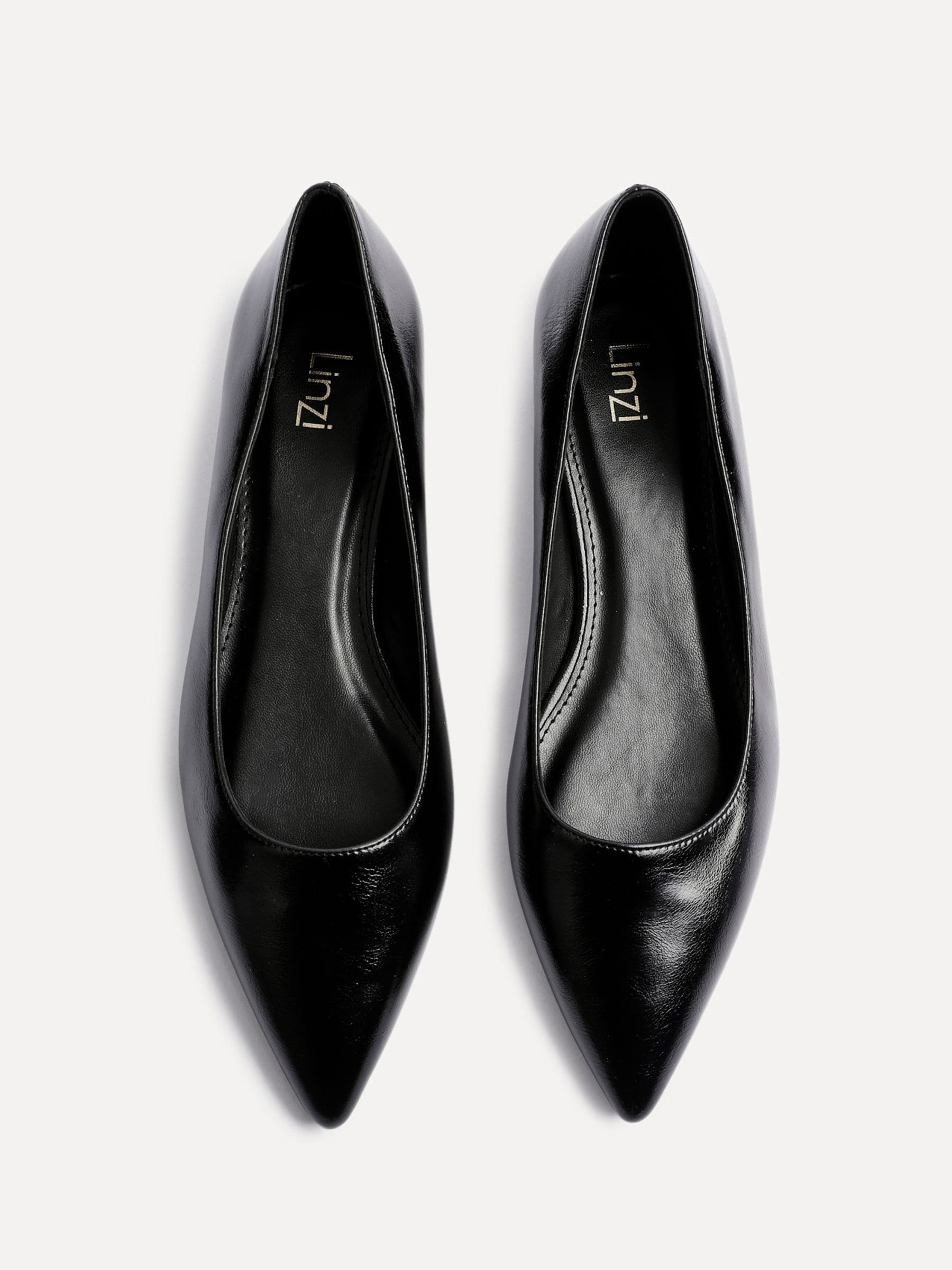 Zwart - Linzi Orian Pointed Toe Ballet Flats