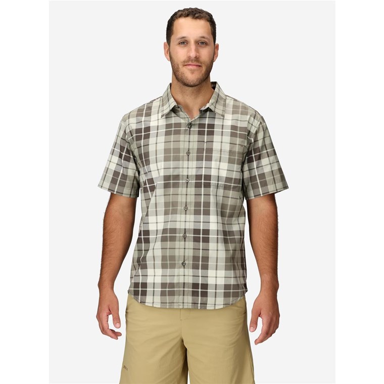 Marmot AirExchange UPF 40 Novelty SS Shirt Hickory Nut Wayland Plaid