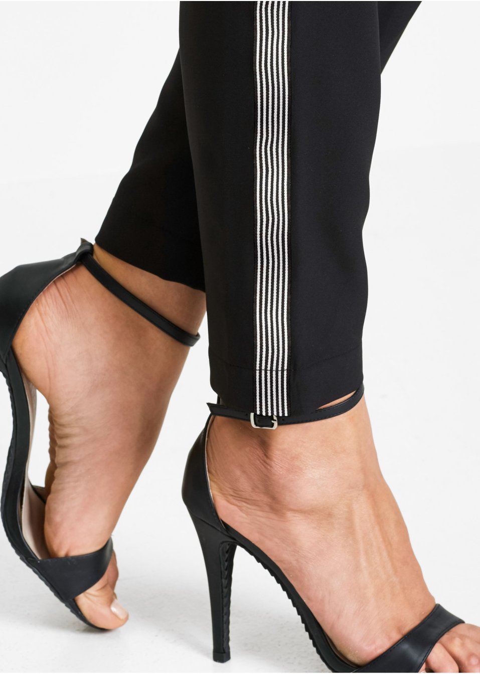 Pantalon à taille extensible avec bandes décoratives