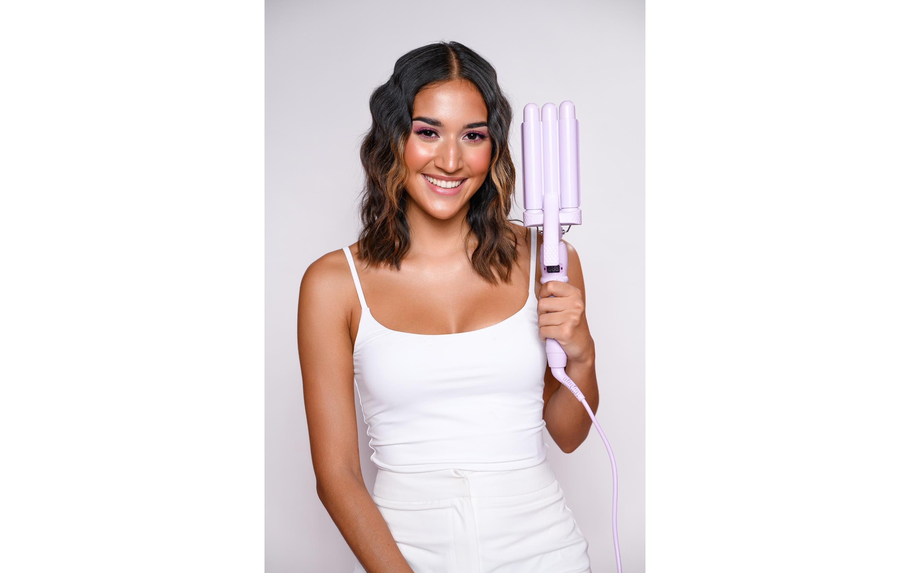 Welleneisen Cutie Waver 22 mm, LilaDreifaches Welleneinsen