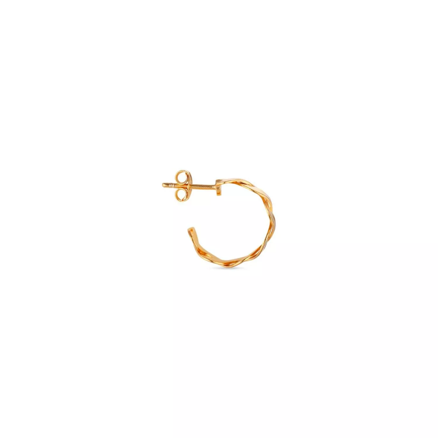 Jane Kønig Small Wavy Hoop Ørering Single 18 kt. Forgyldt Sølv SWH-AW22-G