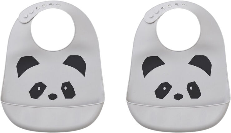 Liewood Tilda Silicone Bib 2-Pack Grå