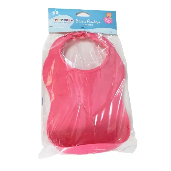 Babador de plástico Estipharm com bolso