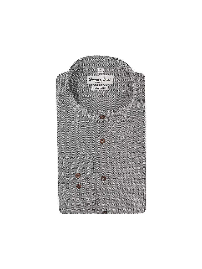 GWEIH & SILK Trachtenhemd ALPSEE  grau