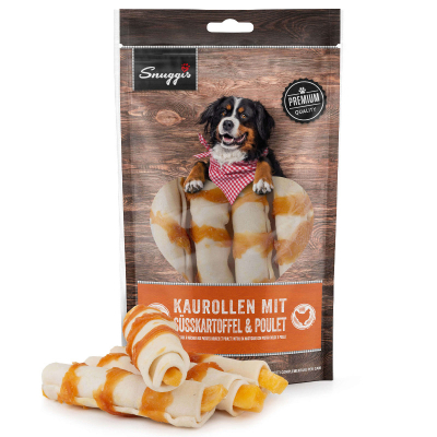 Snuggis Hundeleckerli Kaurollen mit Süsskartoffel & Poulet 135g