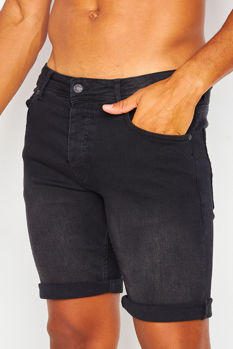 Short en jean noir Brentiny