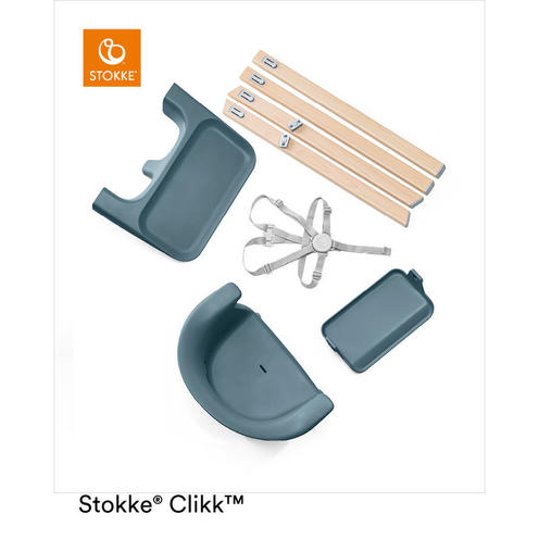 Chaise haute Clikk Fjord Blue - STOKKE