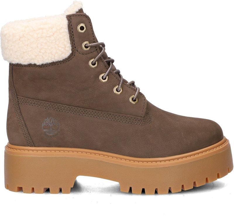 Timberland - Stone Street Mid - Veterboots - Bruin - Leer - Waterdichte en Gevoerde