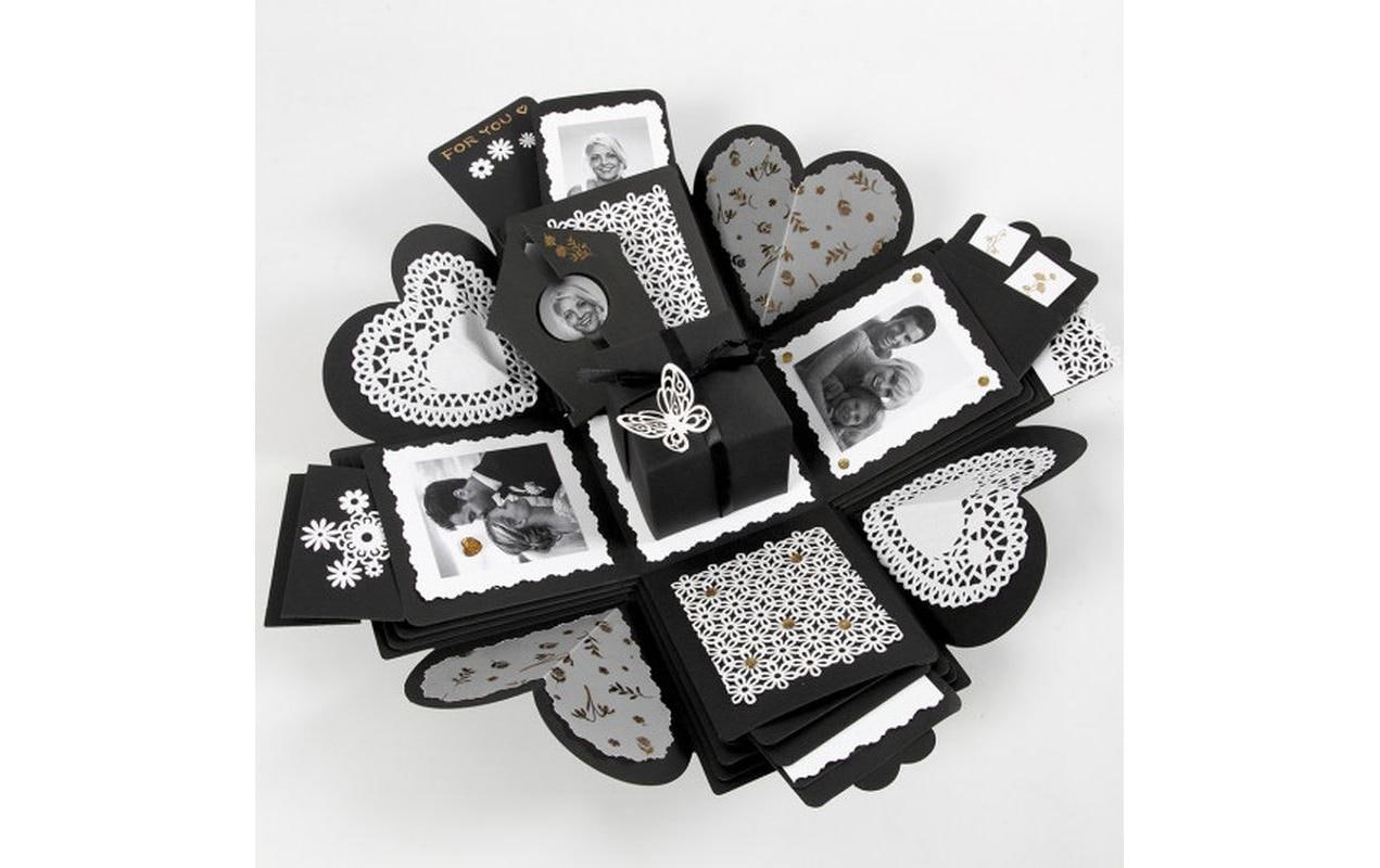 Geschenkbox Nature, 12 x 12 x 12 cmZusammenklappbare Explosionsbox