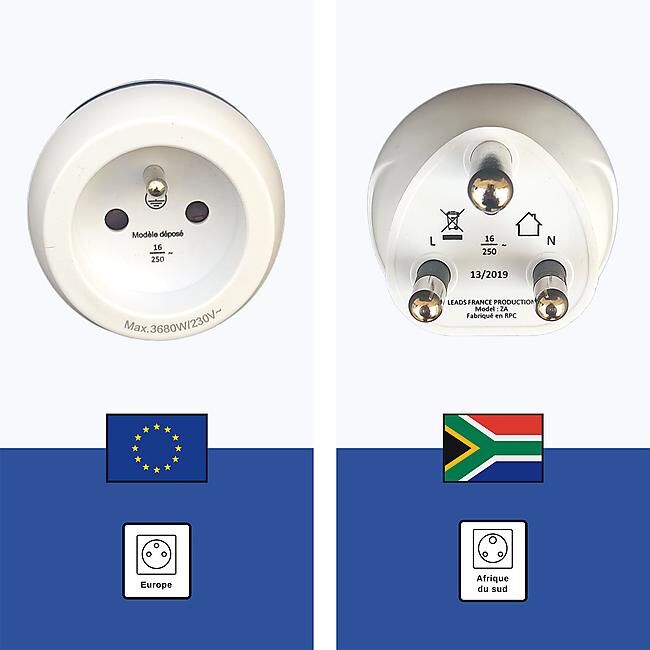 LTE DESIGN - ADAPTATEUR FRANCE VERS AFRIQUE DU SUD