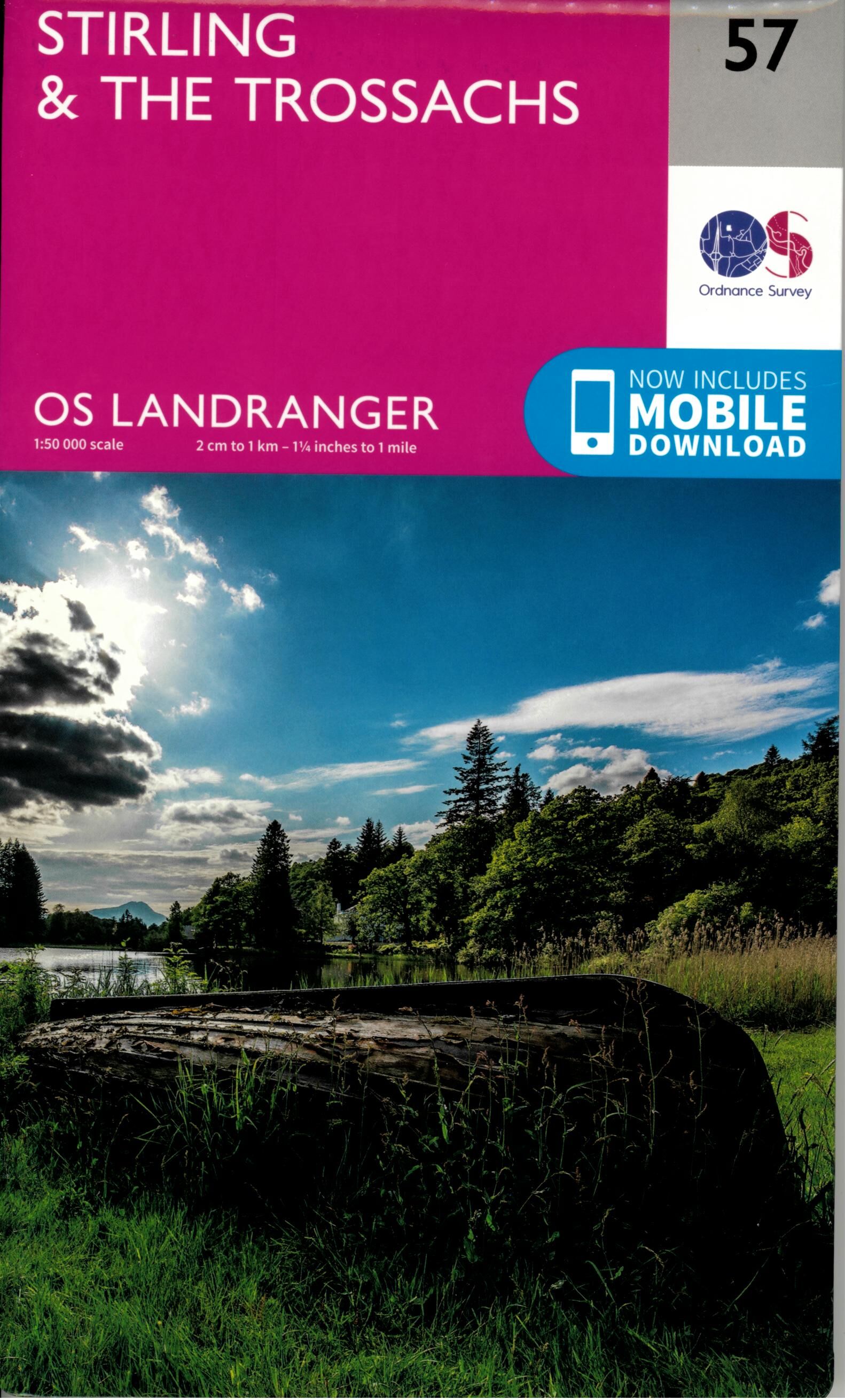 ORDNANCE SURVEY - 57 GB STIRLING THE TROSSACHS 1 50 000