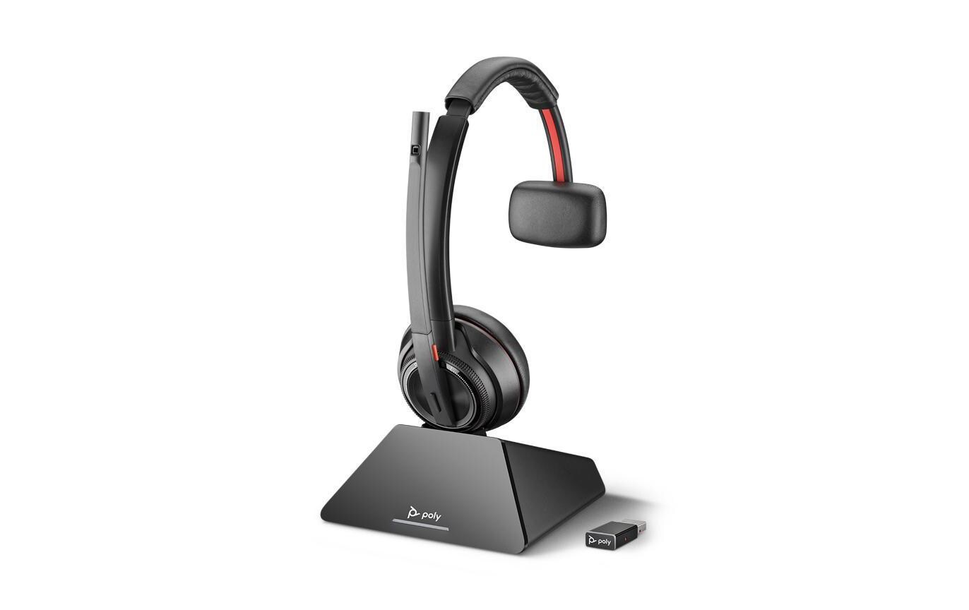 Headset Poly Savi 8210 Mono MS USB-A/C, D400<br>Headset für PC mit DECT Dongle und Ladestation