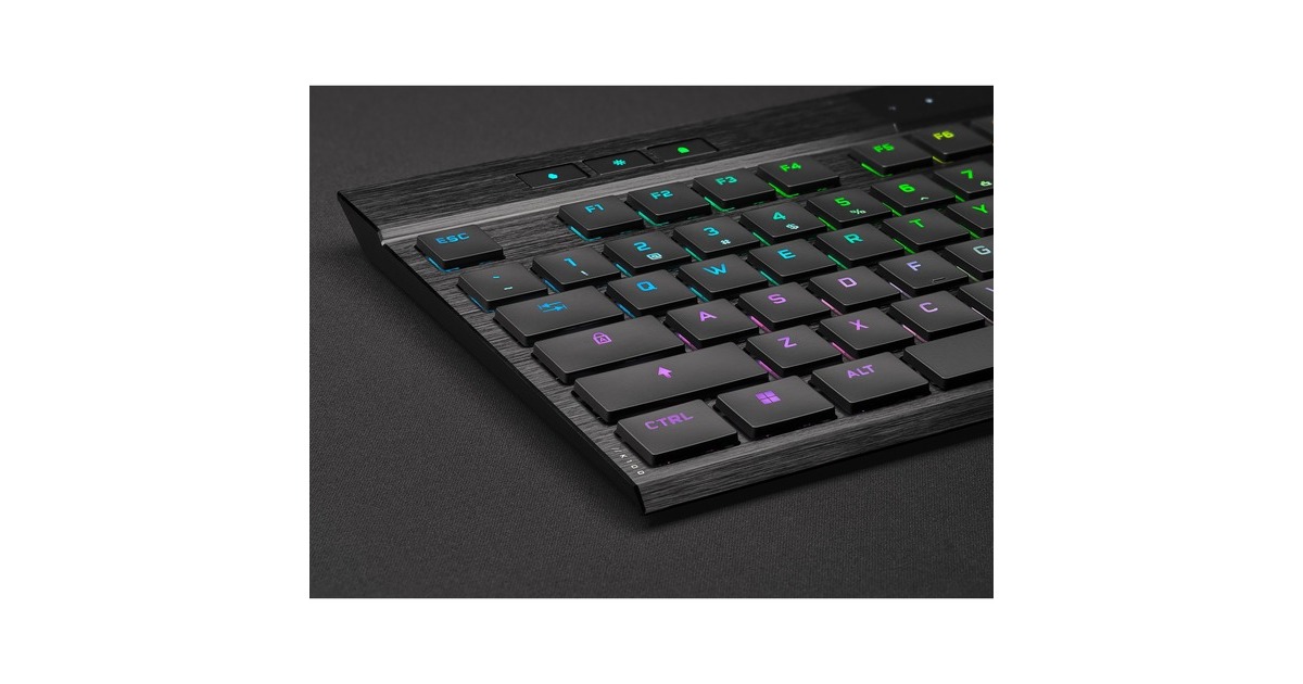 CorsairK100 AIR Wireless RGB, gaming toetsenbord  (Zwart, US lay-out, Cherry MX-Technologie, RGB leds)